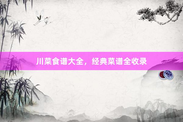 川菜食谱大全，经典菜谱全收录